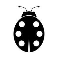 Ladybird it is black icon . vector