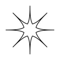estrella es icono negro. vector