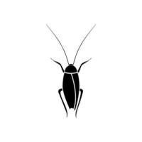 icono de color negro de cucaracha. vector