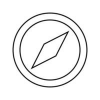 Compass black color icon . vector