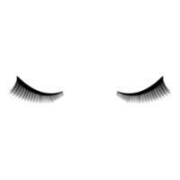 Eyelash icon black color illustration flat style simple image vector