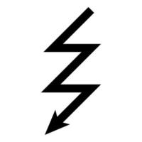 Lightning icon black color illustration flat style simple image vector