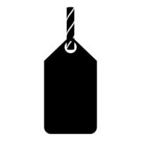 Label on the rope icon black color illustration flat style simple image vector