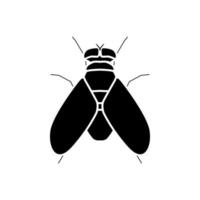 Fly it is black icon . vector