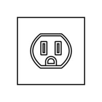 Socket black color icon . vector