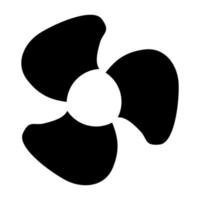 Fan blades black color icon . vector