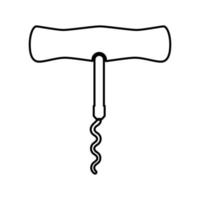 Corkscrew black color icon . vector