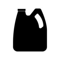 latas con aceite de motor y combustible icono de color negro. vector