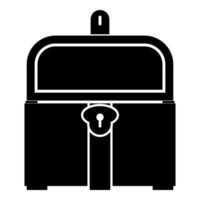 Kist or trunk icon black color illustration flat style simple image vector