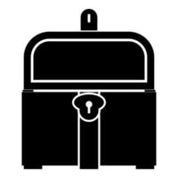 Kist or trunk icon black color illustration flat style simple image vector