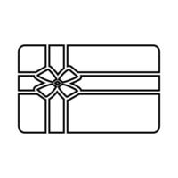 tarjeta de regalo es un icono negro. vector