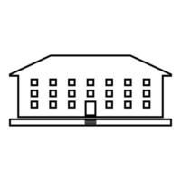 School building icon black color illustration flat style simple image vector