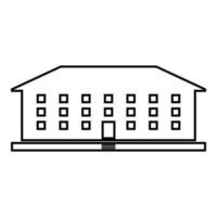 School building icon black color illustration flat style simple image vector