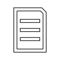 Document sheet it is black icon . vector