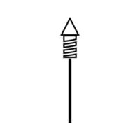 Rockets for fireworks black color icon . vector