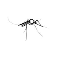 icono de color negro de mosquito. vector