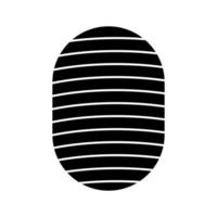 Fingerprint black color icon . vector