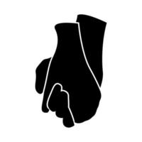 Hand holding another hand vector