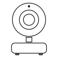 Web camera black color icon . vector