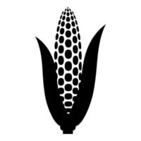 Maize icon black color illustration flat style simple image vector