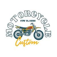 motocicleta tipográfica vintage premium vector