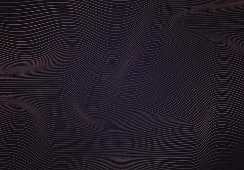 Abstract 3D pink wavy lines art pattern on dark blue background vector