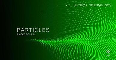 Abstract particle fractal background, hi-tech and big data background vector