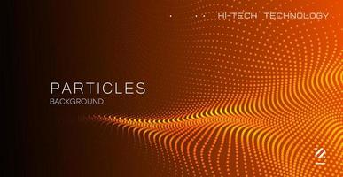 Abstract particle fractal background, hi-tech and big data background vector