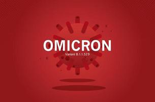 caída económica mundial debido al omicrón b.1.1.529 del virus covid 19. nueva variante del brote de omicron en áfrica. el gráfico o el gráfico muestran la caída y la crisis de la economía, las finanzas. diseño vectorial vector