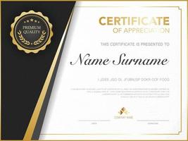 diploma certificate template red and gold color with luxury and modern style vector image, suitable for appreciation.  Vector illustration.