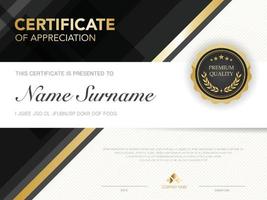 diploma certificate template red and gold color with luxury and modern style vector image, suitable for appreciation.  Vector illustration.