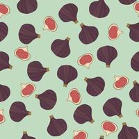 Fig pattern.Purple. Figs are drawn for the pattern. Pattern for fabrics, wallpapers, labels. vector