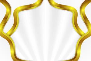 elegant white and gold luxury background vector