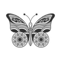 butterfly mandala ornament art vector