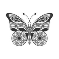 butterfly mandala ornament art vector