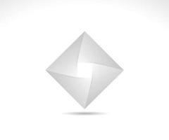 Square logo. Geometric line icon vector