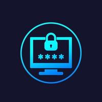 password access, security concept vector icon