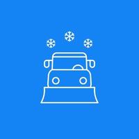 snowplow vector line icon