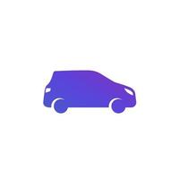 hatchback car vector icon on white