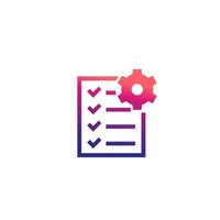 maintenance list icon vector