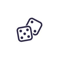 Dice icon on white vector