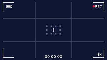 video recording, camera viewfinder screen, vector interface