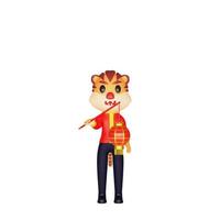 character tiger chinese new year concept