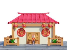 concepto de año nuevo chino del templo foto