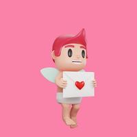 concepto del día de san valentín del personaje de cupido foto