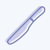 cuchillo de icono - estilo de dos tonos - ilustración simple, trazo editable bueno para la educación vector