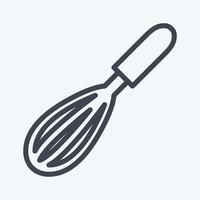 Icon Whisk - Line Style - Simple illustration,Editable stroke good for graphic design elements vector