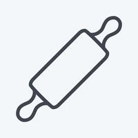 Icon Rolling Pin - Line Style - Simple illustration,Editable stroke good for presentation vector