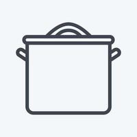 Icon Pot - Line Style - Simple illustration,Editable stroke good for presentation vector