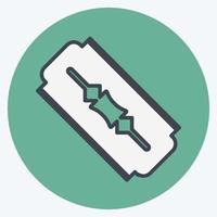 Blade Icon in trendy color mate style isolated on soft blue background good for education vector